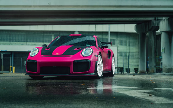 pink car car Porsche Porsche 911 vehicle Porsche 911 GT2 RS HD Desktop Wallpaper | Background Image