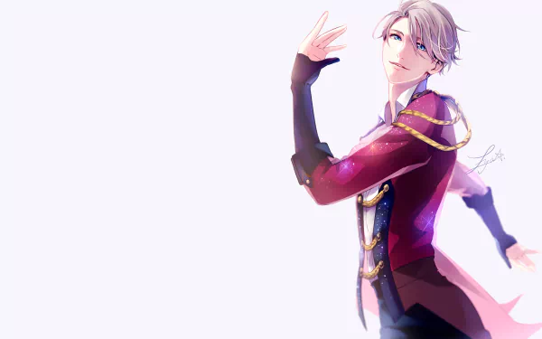 Victor Nikiforov Anime Yuri!!! on ICE HD Desktop Wallpaper | Background Image