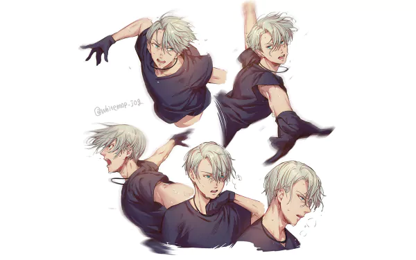 Victor Nikiforov Anime Yuri!!! on ICE HD Desktop Wallpaper | Background Image