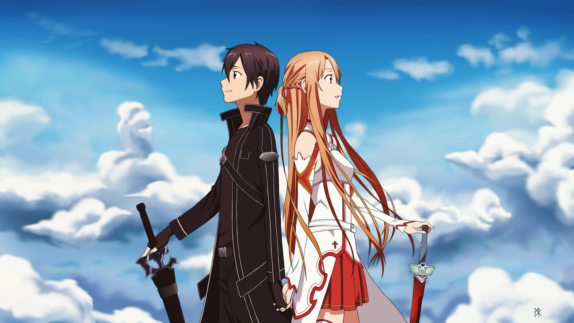 Download Asuna Yuuki Kirito Sword Art Online Anime Sword Art Online Hd Wallpaper By Manuel Ragno