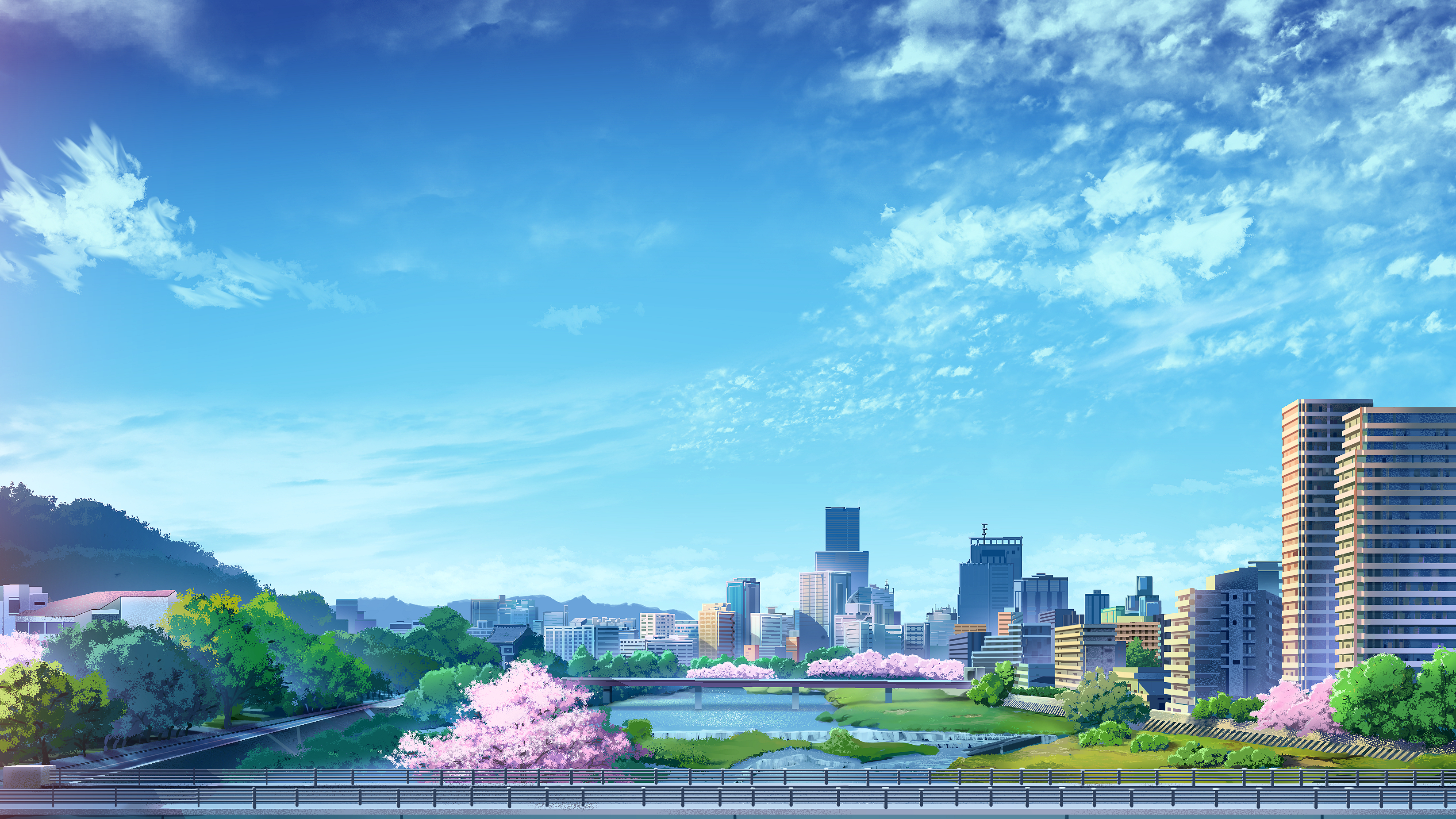 Anime City HD Wallpaper by smile