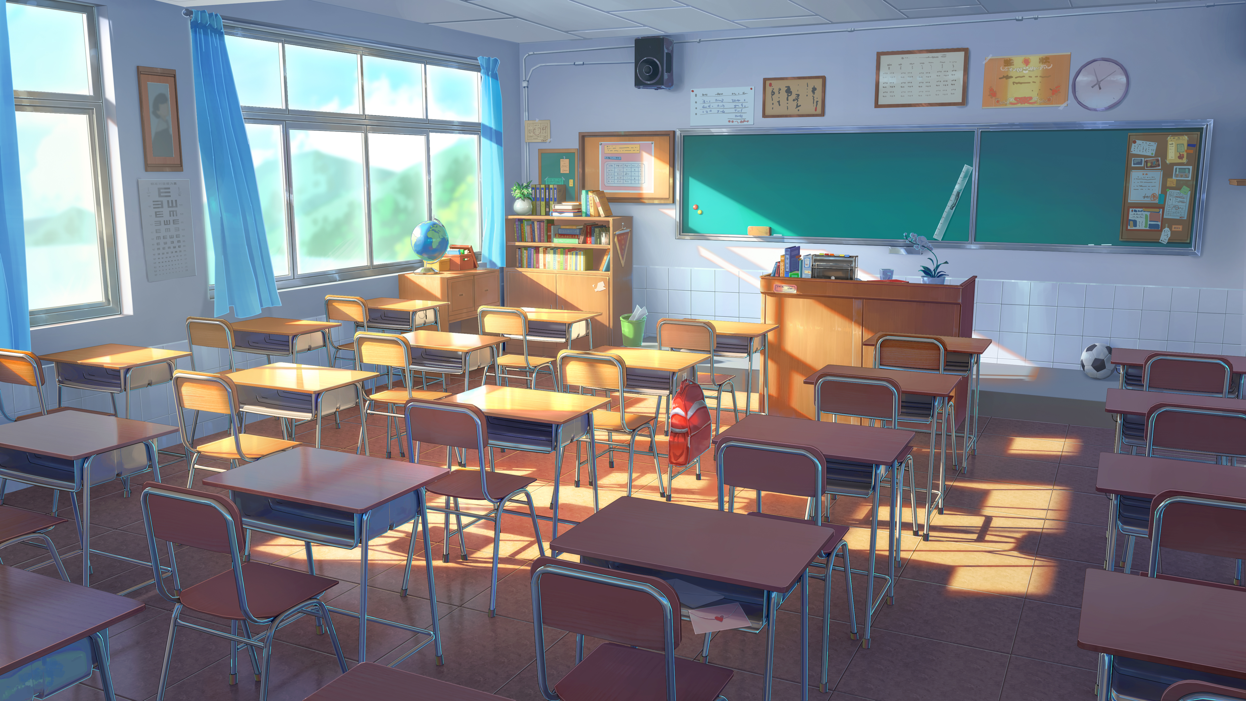 Anime Classroom 4k Ultra HD Wallpaper-demhanvico.com.vn