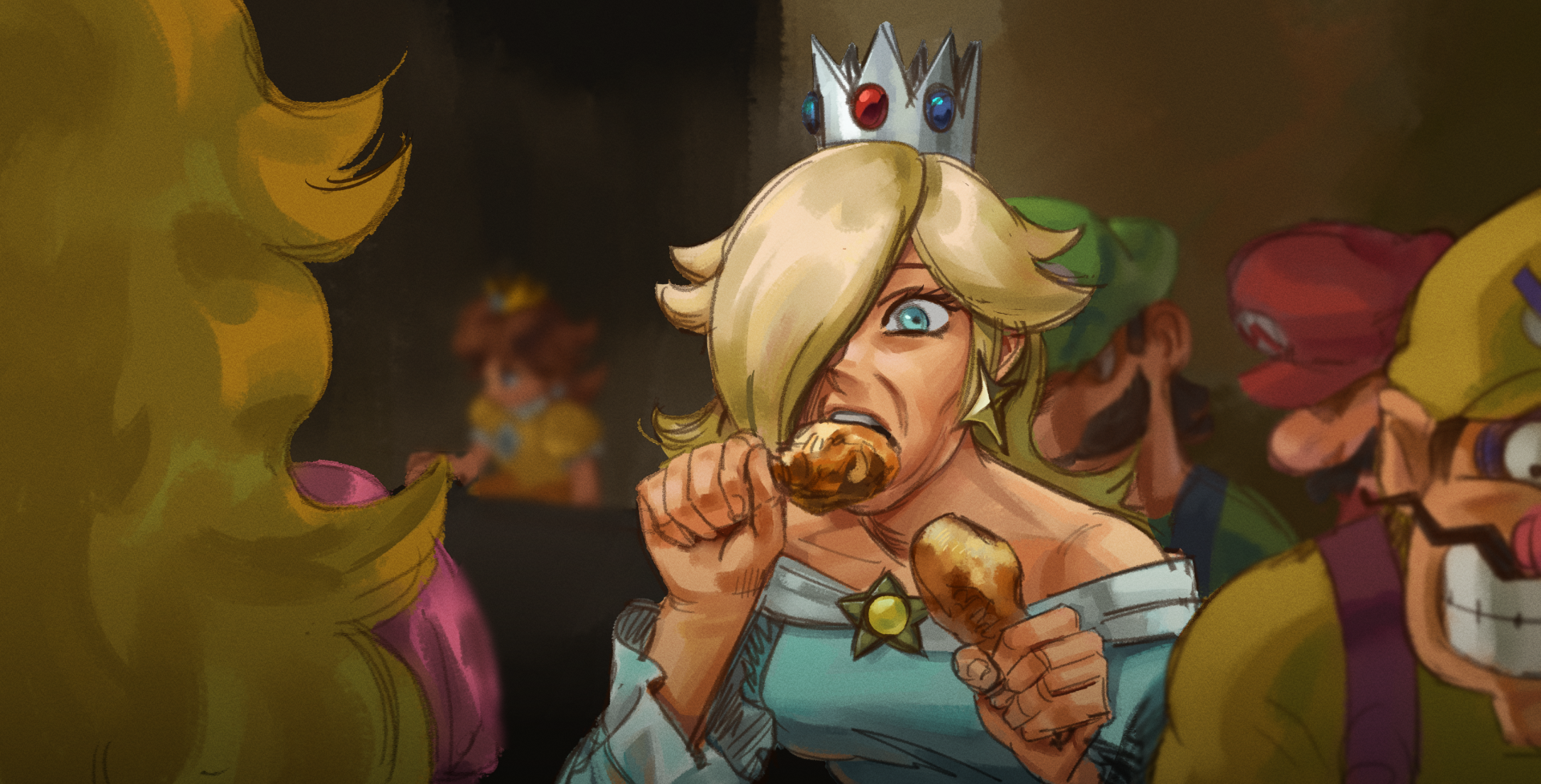 Download Wario Rosalina (Mario) Princess Peach Princess Daisy Luigi Video Game Mario HD Wallpaper