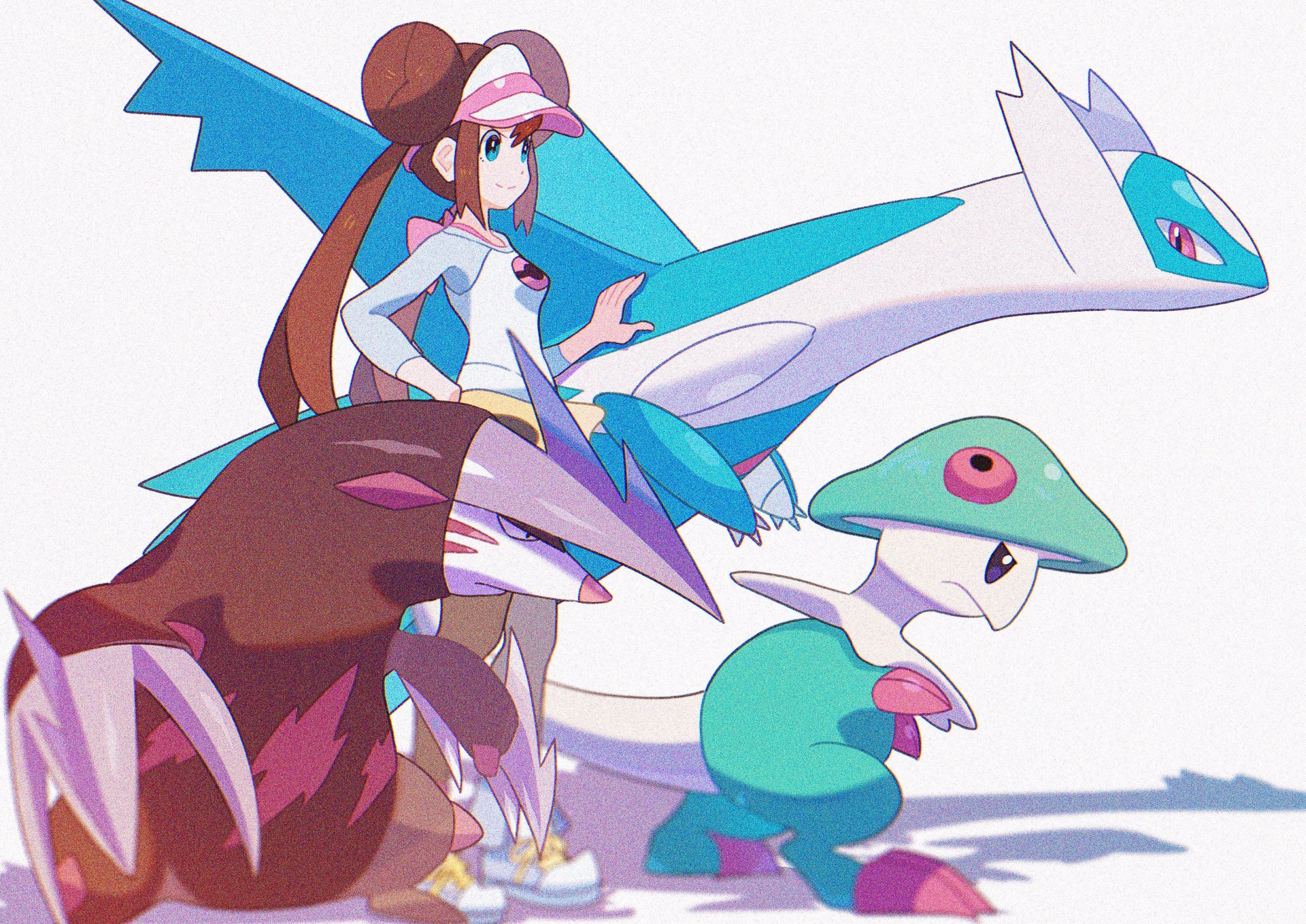 Download Brown Hair Rosa (Pokemon) Latios (Pokémon) Excadrill (Pokémon) Breloom (Pokémon) Anime Pokemon 4k Ultra HD Wallpaper by さいく