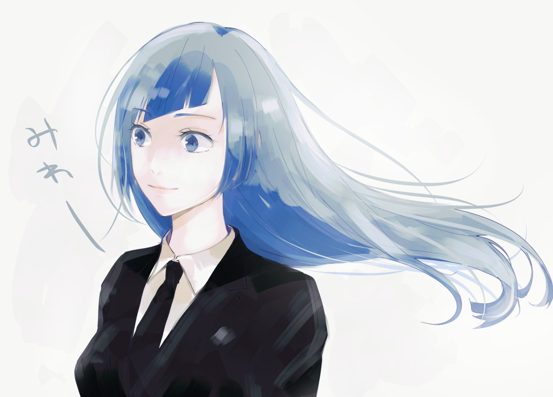 Download Long Hair Blue Eyes Blue Hair Kasumi Miwa Anime Jujutsu Kaisen HD Wallpaper by ことち