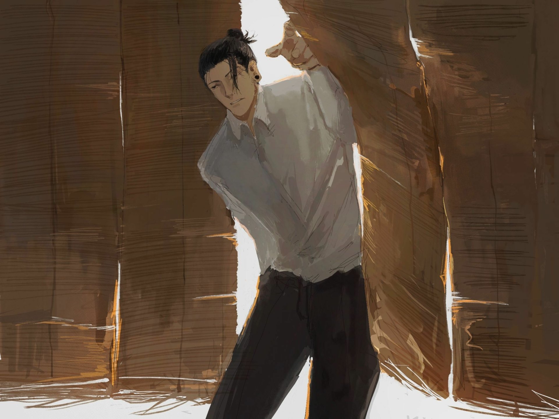 Download Black Hair Suguru Geto Anime Jujutsu Kaisen HD Wallpaper by 里亚