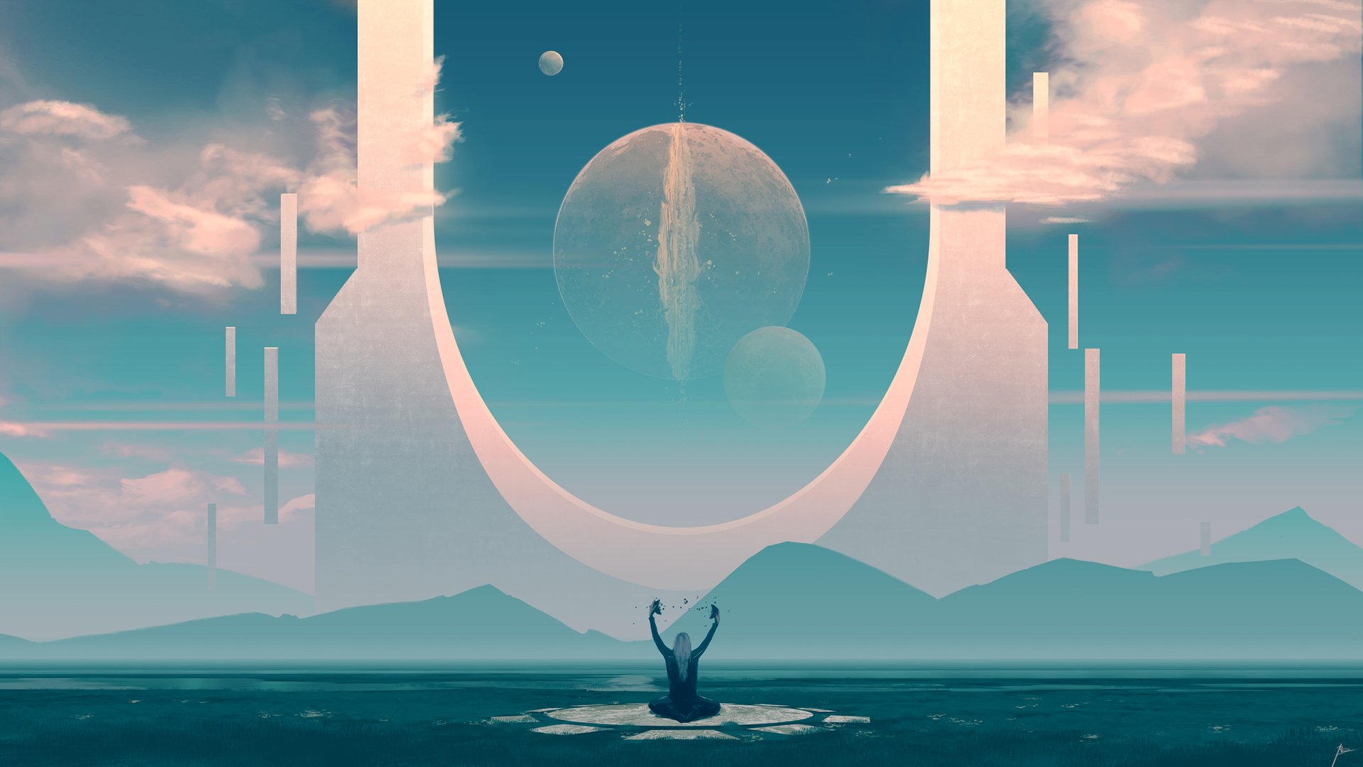 Download Sci Fi Landscape HD Wallpaper by Josef Bartoň | 2560x1440 ...
