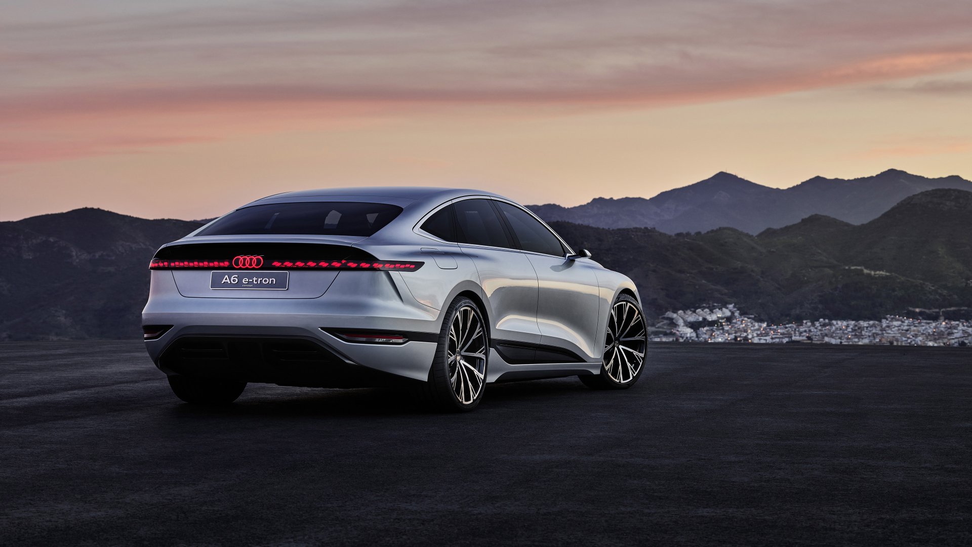 Download Electric Car Silver Car Car Audi Vehicle Audi A6 E-Tron 4k Ultra HD Wallpaper