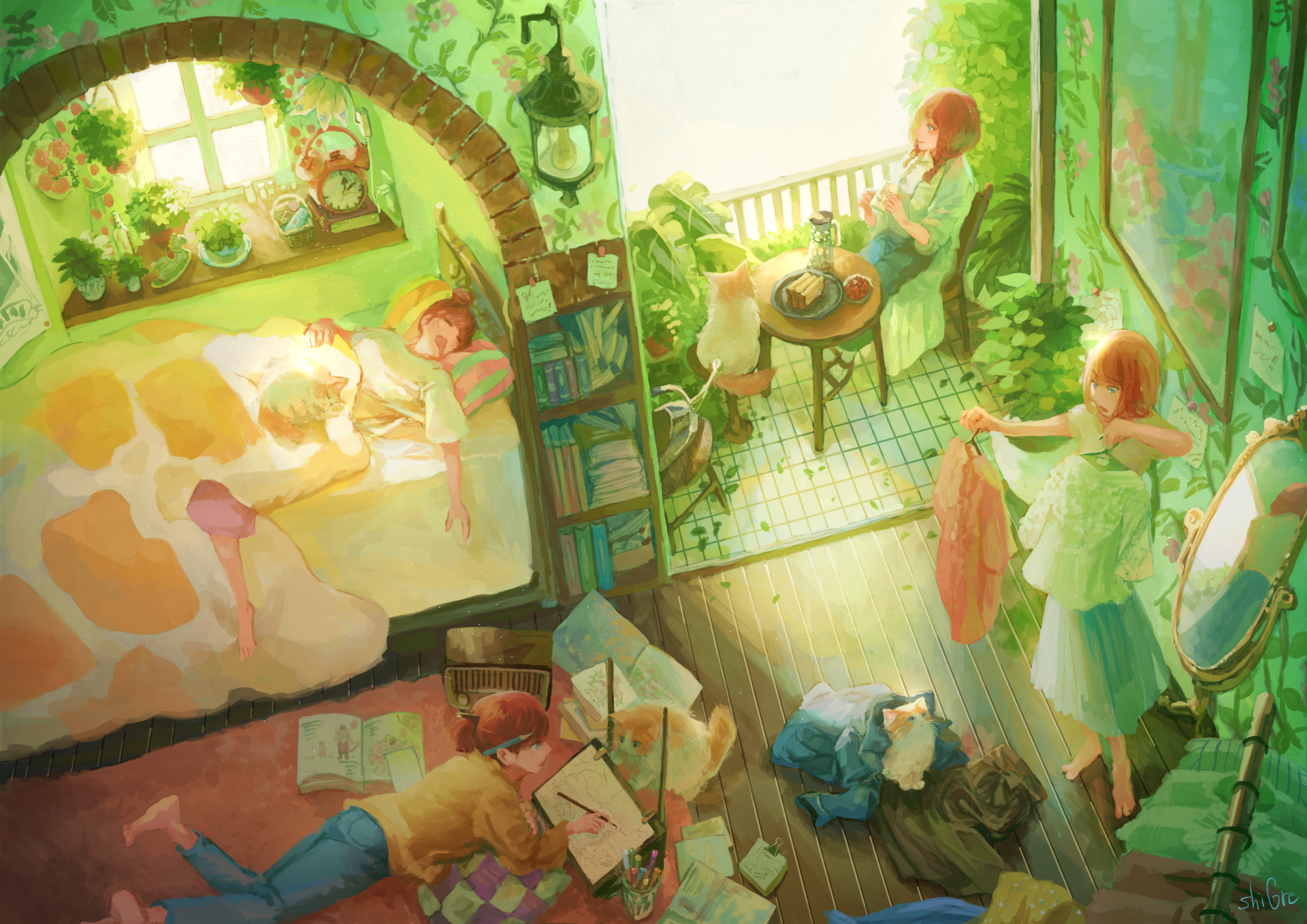 Download Cat Anime Woman Anime Cat 4k Ultra HD Wallpaper by shiGre