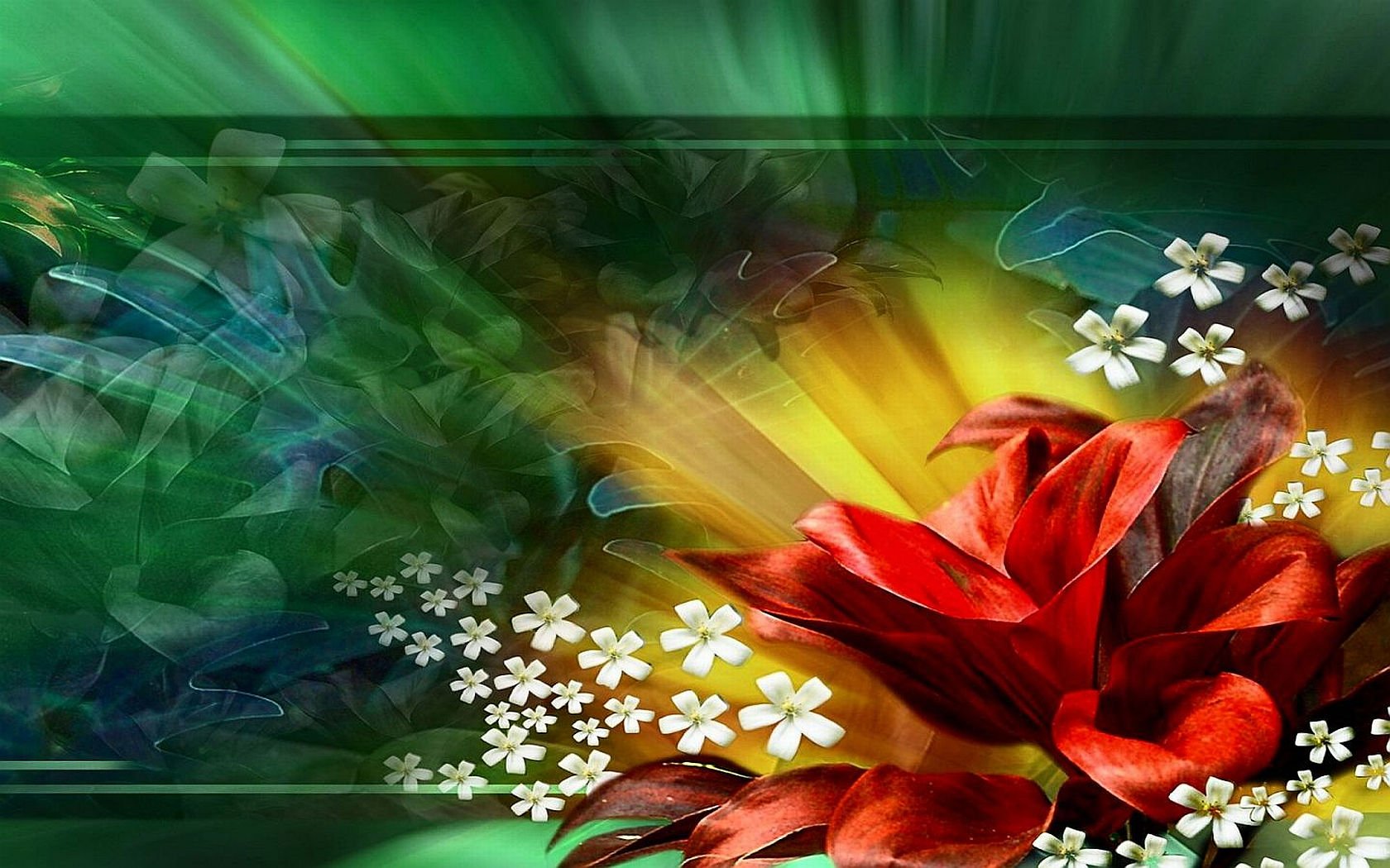 Abstract Flower Art HD Wallpaper