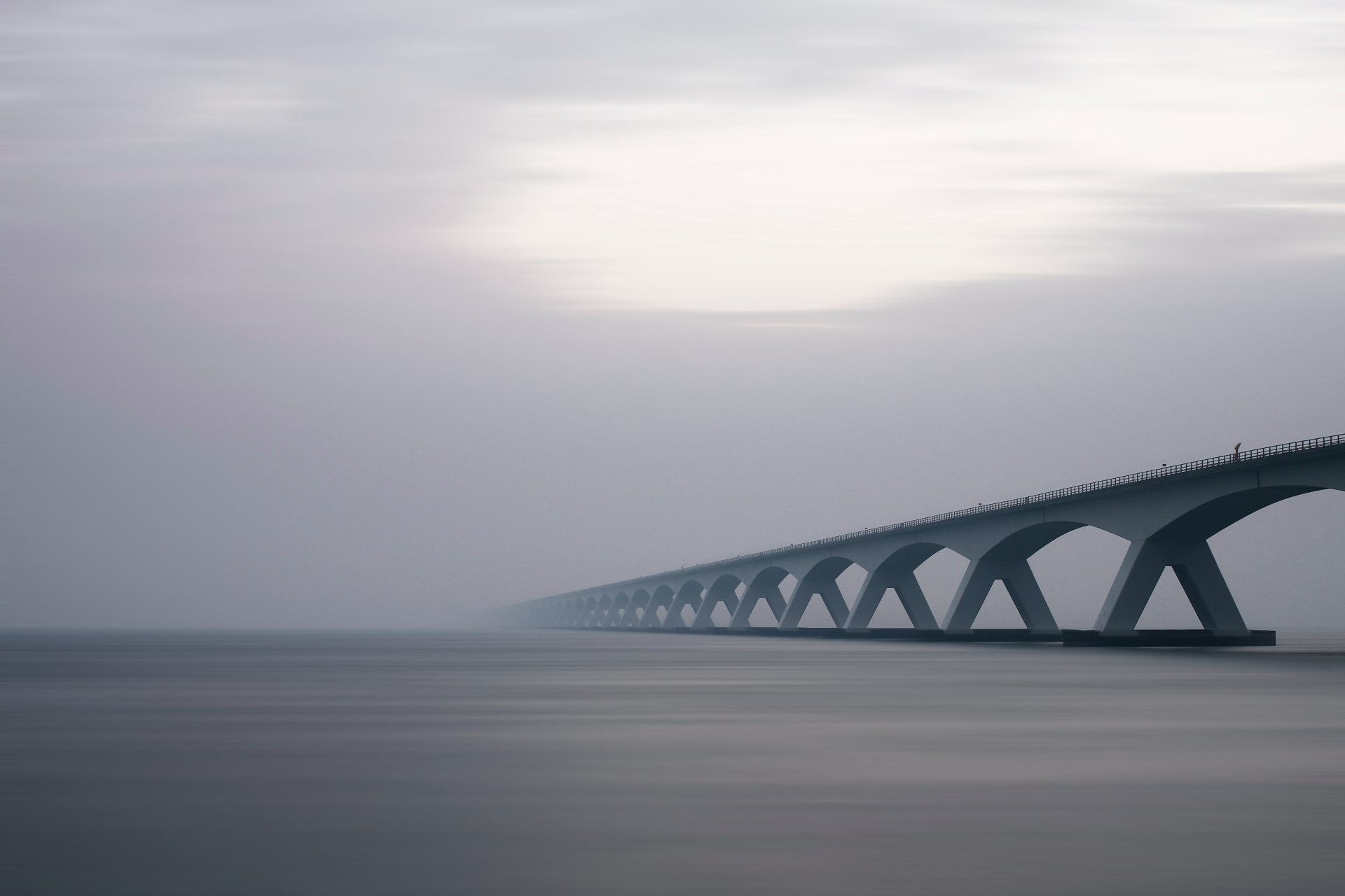 Download Netherlands Zeeland Bridge Man Made Bridge 4k Ultra HD Wallpaper by Tom van Hoogstraten