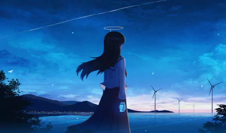  Girl looking at the horizon by Bzd