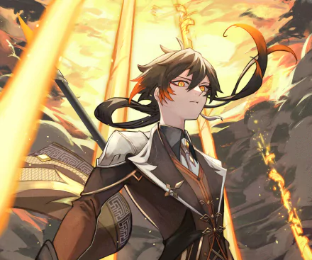 Zhongli (Genshin Impact) video game Genshin Impact HD Desktop Wallpaper | Background Image