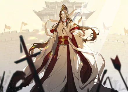 Heaven Official's Blessing Xie Lian His Royal Highness the Crown Prince of Xianle Anime Tian Guan Ci Fu HD Desktop Wallpaper | Background Image