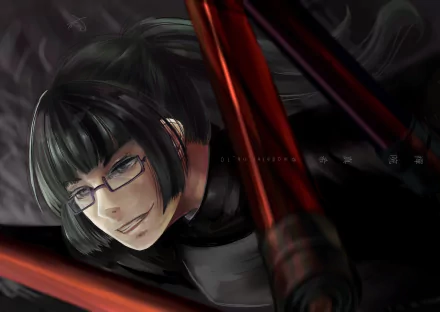 ponytail glasses green hair Maki Zenin Anime Jujutsu Kaisen HD Desktop Wallpaper | Background Image