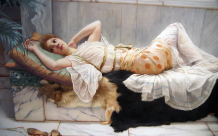 lying down artistic painting HD Desktop Wallpaper | Background Image