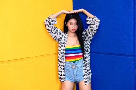 shorts black hair model woman asian HD Desktop Wallpaper | Background Image