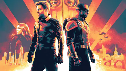 Winter Soldier Falcon (Marvel Comics) Bucky Barnes Sam Wilson TV Show The Falcon and the Winter Soldier HD Desktop Wallpaper | Background Image