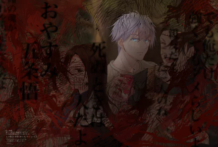 black hair blue eyes white hair brown eyes brown hair Shoko Ieiri Suguru Geto Satoru Gojo Anime Jujutsu Kaisen Gojo & Geto HD Desktop Wallpaper | Background Image