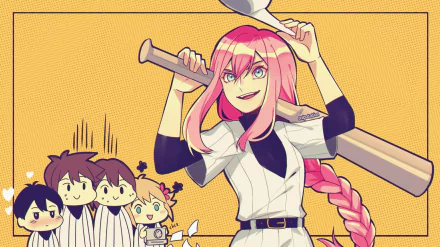 brown hair black hair pink hair baseball bat baseball Basil (Omori) Hero (Omori) Kel (Omori) Sunny (Omori) Aubrey (Omori) OMORI video game HD Desktop Wallpaper | Background Image