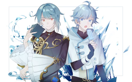 Xingqiu (Genshin Impact) Chongyun (Genshin Impact) video game Genshin Impact HD Desktop Wallpaper | Background Image