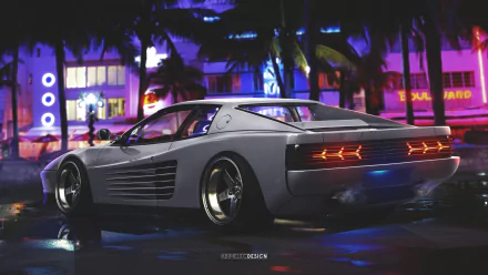 white car Ferrari vehicle Ferrari Testarossa HD Desktop Wallpaper | Background Image