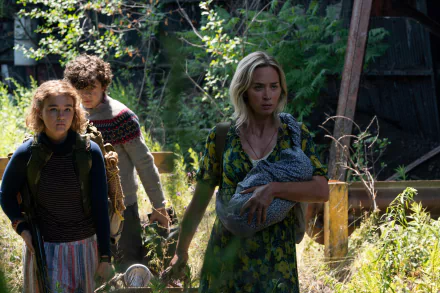 Millicent Simmonds Noah Jupe Emily Blunt movie A Quiet Place Part II HD Desktop Wallpaper | Background Image