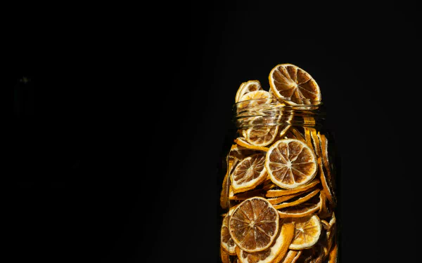  Glass Jar Full Of Dried Lemons