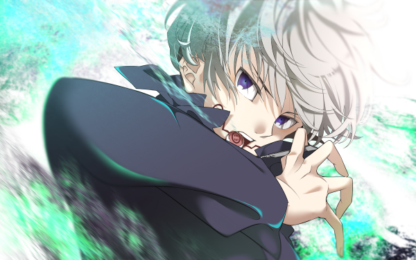 Anime Jujutsu Kaisen Toge Inumaki White Hair Blue Eyes HD Wallpaper | Background Image