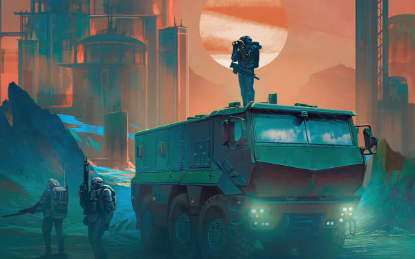 vehicle warrior Sci Fi exploration HD Desktop Wallpaper | Background Image