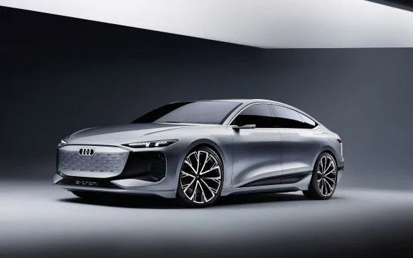 electric car silver car car Audi vehicle Audi A6 E-Tron HD Desktop Wallpaper | Background Image