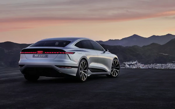 electric car silver car car Audi vehicle Audi A6 E-Tron HD Desktop Wallpaper | Background Image