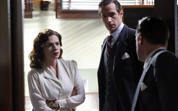 Edwin Jarvis James D'Arcy Hayley Atwell Peggy Carter TV Show Agent Carter HD Desktop Wallpaper | Background Image
