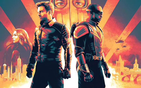 Winter Soldier Falcon (Marvel Comics) Bucky Barnes Sam Wilson TV Show The Falcon and the Winter Soldier HD Desktop Wallpaper | Background Image