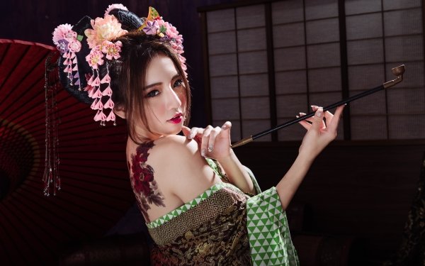 Women Asian Tattoo HD Wallpaper | Background Image
