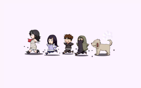 Akamaru (Naruto) Shino Aburame Kiba Inuzuka Hinata Hyuga Kurenai Yūhi Anime Naruto HD Desktop Wallpaper | Background Image