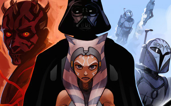 Darth Maul Ahsoka Tano Darth Vader Star Wars TV Show Star Wars: The Clone Wars (2008) HD Desktop Wallpaper | Background Image