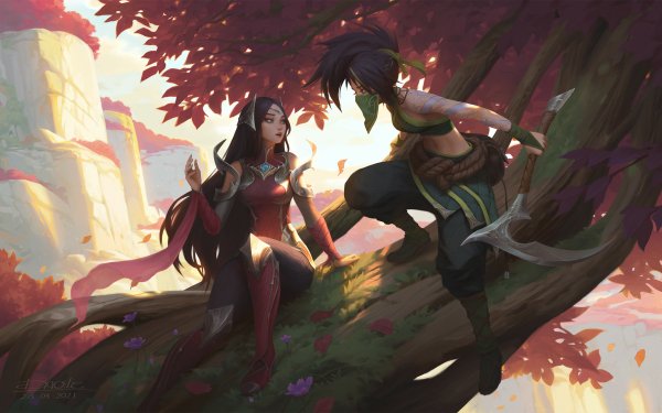 Video Game League Of Legends Irelia Akali HD Wallpaper | Background Image