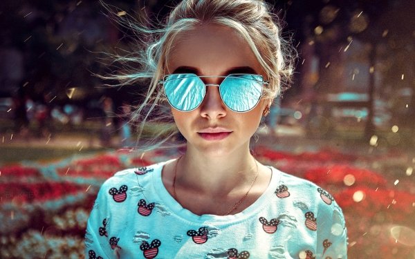 Women Model Sunglasses Depth Of Field HD Wallpaper | Background Image