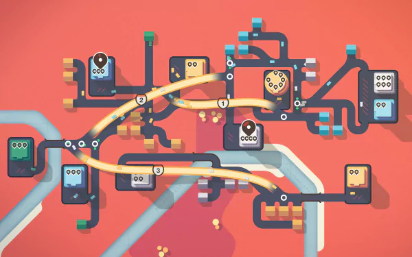 video game Mini Motorways HD Desktop Wallpaper | Background Image