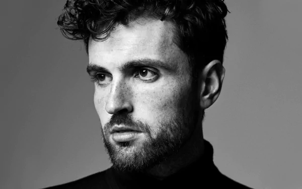 Black & White face singer Dutch music Duncan Laurence HD Desktop Wallpaper | Background Image