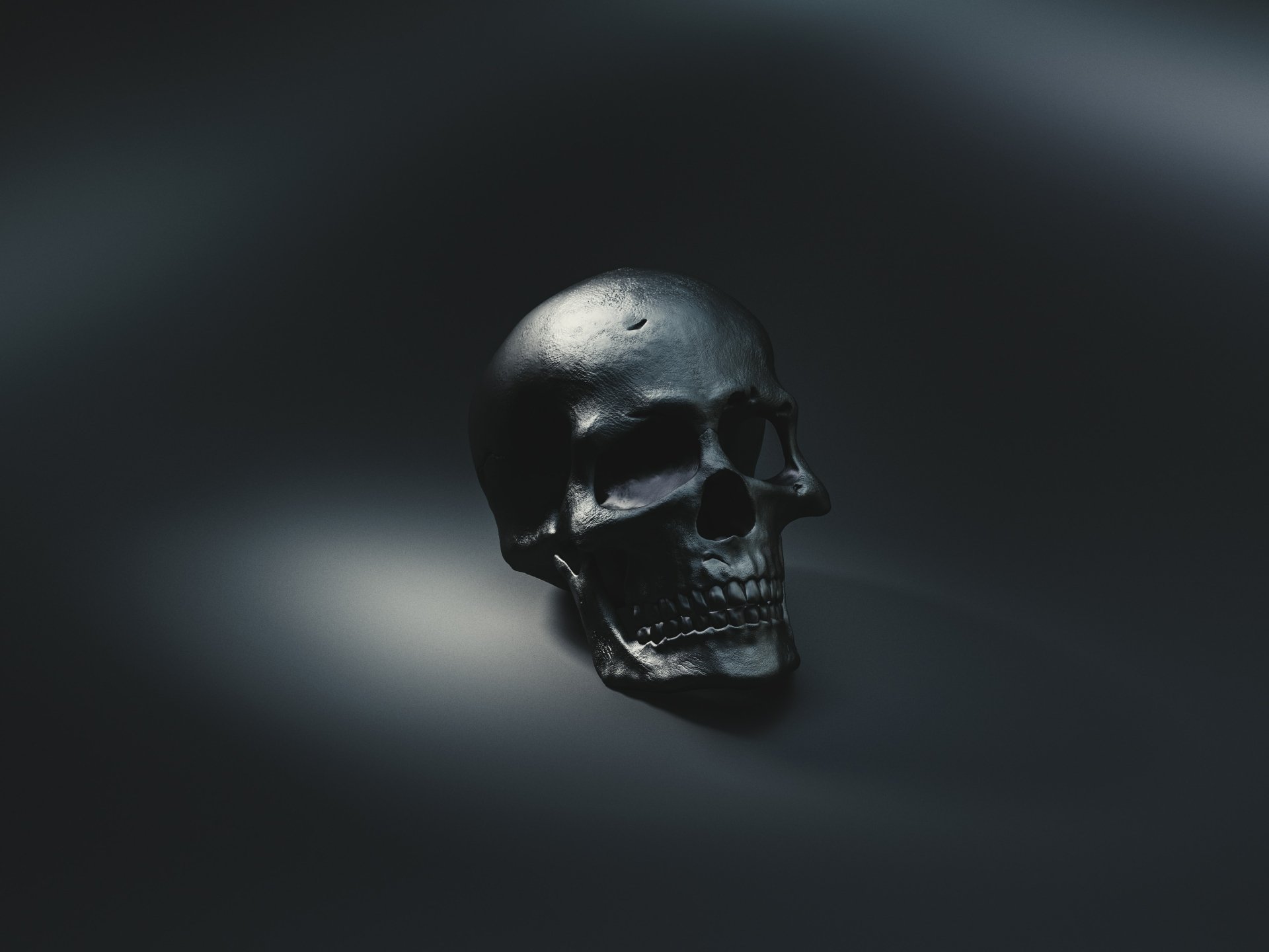 Download Dark Skull 4k Ultra HD Wallpaper by Milad Fakurian