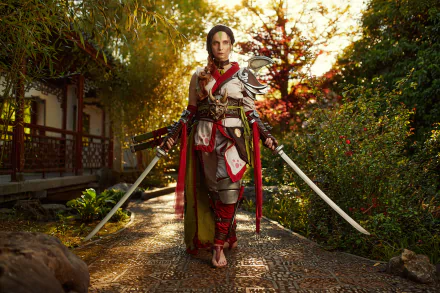 katana woman cosplay HD Desktop Wallpaper | Background Image