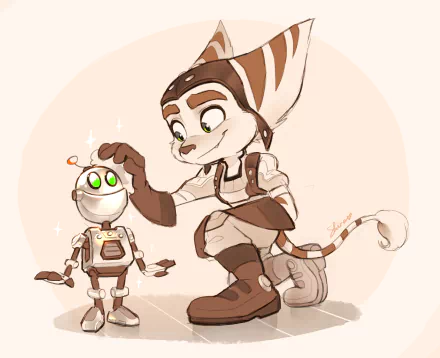 Ratchet (Ratchet & Clank) Clank (Ratchet & Clank) video game Ratchet & Clank: Rift Apart HD Desktop Wallpaper | Background Image