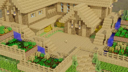  Close up minecraft house