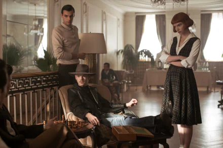 Thomas Brodie-Sangster Beth Harmon Anya Taylor-Joy TV Show The Queen's Gambit HD Desktop Wallpaper | Background Image