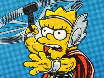 Thor Lisa Simpson movie The Good, The Bart, and The Loki HD Desktop Wallpaper | Background Image