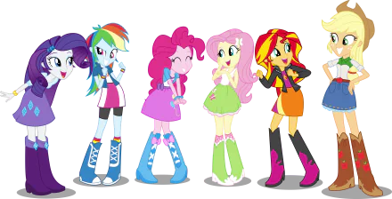 Rarity (My Little Pony) Fluttershy (My Little Pony) Applejack (My Little Pony) Rainbow Dash Pinkie Pie Sunset Shimmer movie My Little Pony: Equestria Girls - Rainbow Rocks HD Desktop Wallpaper | Background Image
