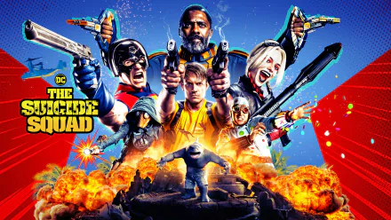 King Shark (DC Comics) Peacemaker (DC Comics) John Cena Bloodsport (DC Comics) Idris Elba Polka-Dot Man David Dastmalchian Rick Flag Joel Kinnaman Margot Robbie Harley Quinn movie The Suicide Squad HD Desktop Wallpaper | Background Image