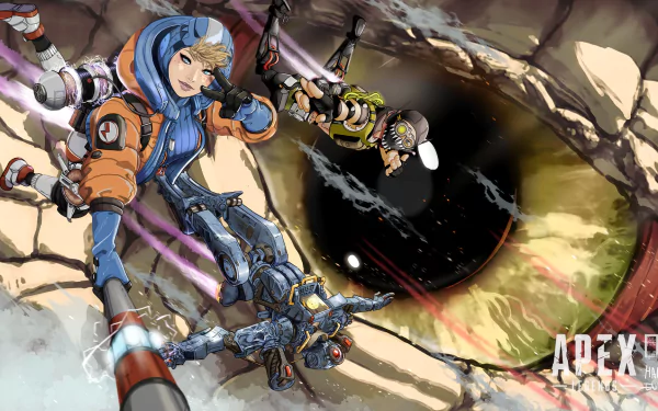 Pathfinder (Apex Legends) Octane (Apex Legends) Wattson (Apex Legends) video game Apex Legends HD Desktop Wallpaper | Background Image